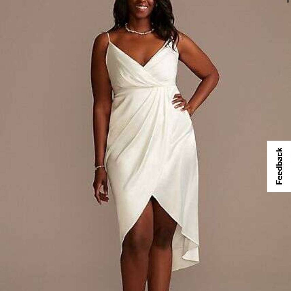Hand-Pleated Spaghetti Strap Plus Size Slip Dress